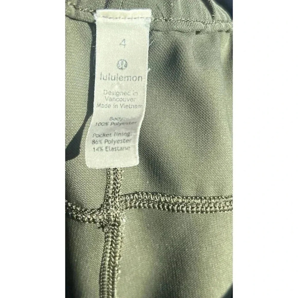Lululemon On the Fly Crop Pants Women’s Size 4 Casual Dark Olive - Picture 8 of 8